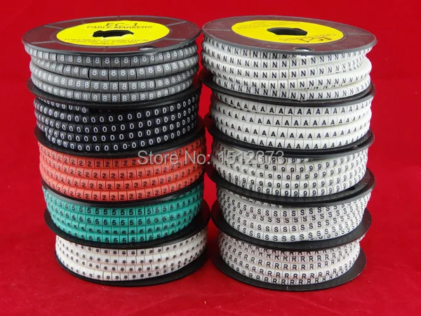 

10roll/lot colorful Cable marker EC-1 2.5 square meter mark cable