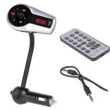 Wireless Bluetooth Handsfree LCD Car Kit Mp3 player FM Transmitter Modulator Car charger for Smartphones With USB SD MMC Remote