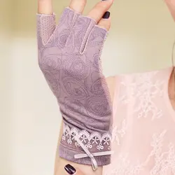 Realbywomens fingerlessgloves лето солнцезащитный крем Guantes Винтаж варежки Шнуровка с бантиком Ганц Femme luvasdeinvernotouchscreengloves 2018