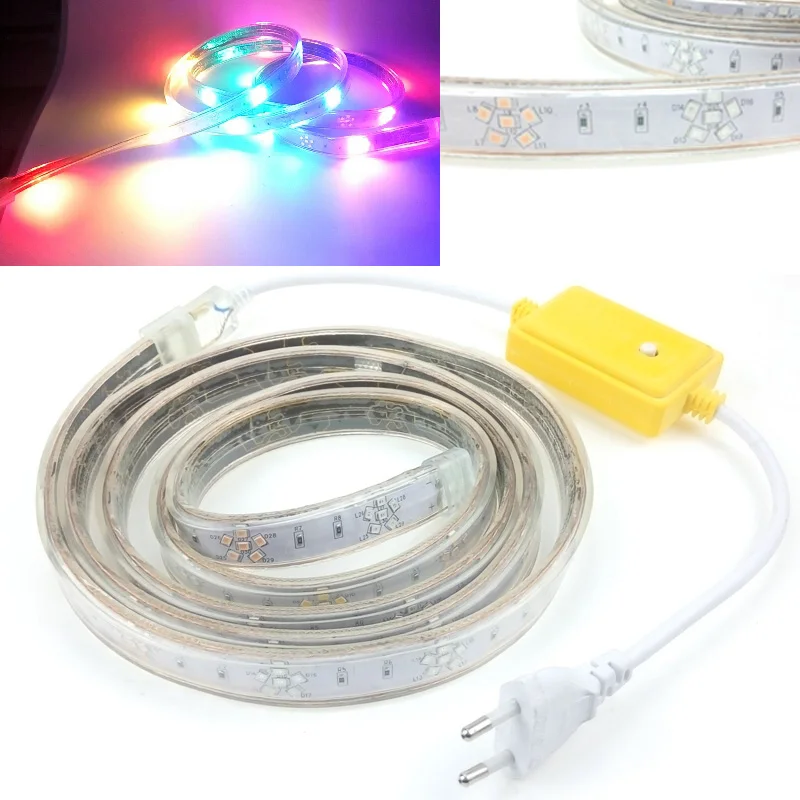 Aliexpress Led Ruban 220V Waterproof 2835 RGB LED Strip Light Ruban 120leds/m 15m 10m 8m 5m