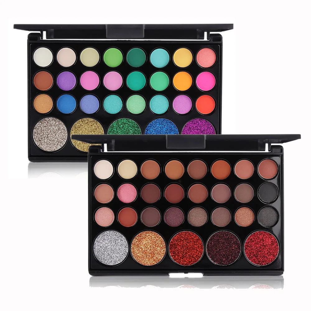 

29 Color Eyeshadow Palette Silky Powder Professional Nature Shimmer Make up Pallete Smoky Warm Matte Shining Glitter Eye Shadow