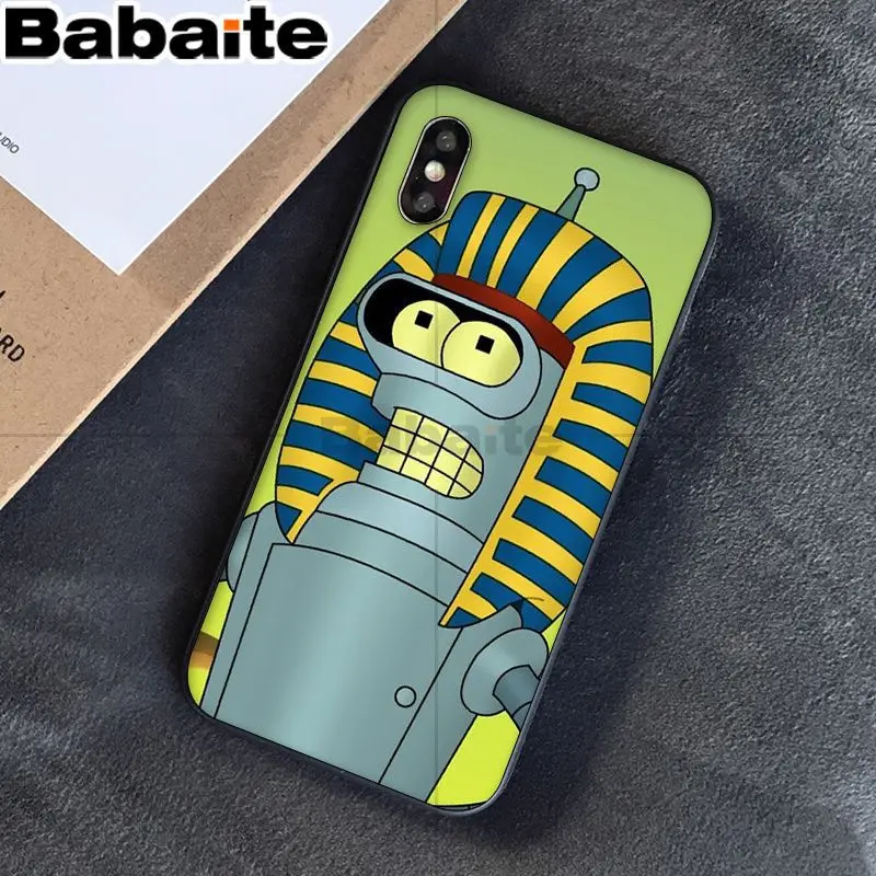 Babaite Futurama Bender Модный Дизайн чехол для мобильного телефона для iPhone 8 7 6 6S Plus 5 5S SE XR X XS MAX Coque Shell