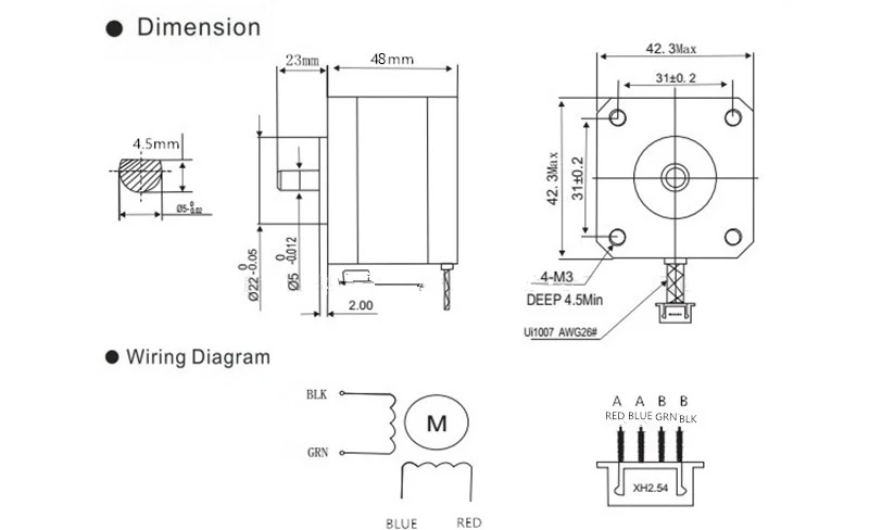 42 Stepper motor 42BYGH48