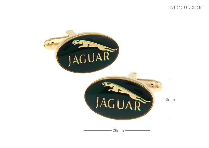 Дешевые оптовые запонки Jaguar Логотип мужские ювелирные изделия|logo cufflinks|cufflinks