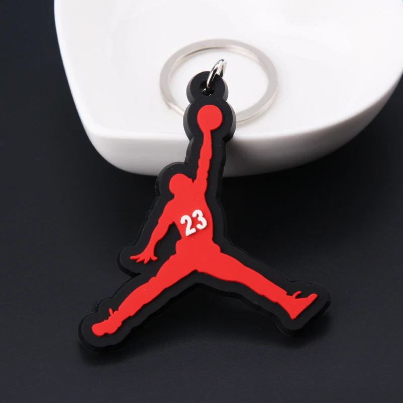 Photo Color1 Силиконовый мини брелок для ключей Jordan Shoe Chain подарок для женщин и мужчин и детей баскетбольные кроссовки Porte Clef - Цвет: Photo Color1