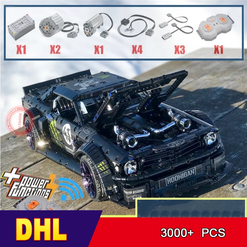 DHL 2019 Новинка 1965 Ford Mustang Hoonicorn гоночный автомобиль fit дизайн MOC 22970 подходит 20102