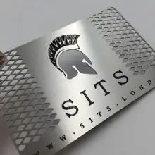 100 шт./лот пользовательская металлическая карта с лазерной резки из нержавеющей стали карты матовый DHL