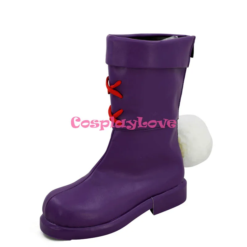 Touhou Project Horikawa Raiko Purple Cosplay Shoes Boots Newest Custom Made For Hallowee Christmas CosplayLove (2)