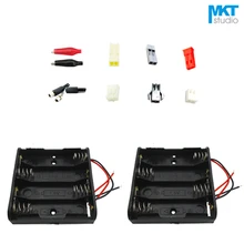 10 шт 4xAA провода, соединительная Коробки Батарея Чехол Держатель розетка с 15 см проводами и вилкой XH/PH/DC/JST/SM/Dupont/KF2510/крокодил