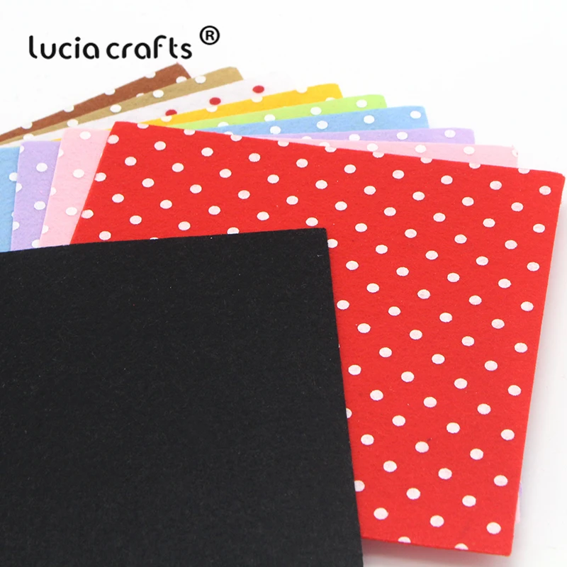 Lucia crafts 10 шт. 15*15 см полиэстер; нетканый войлочная ткань DIY Ручная работа шитье украшения Материал B0602