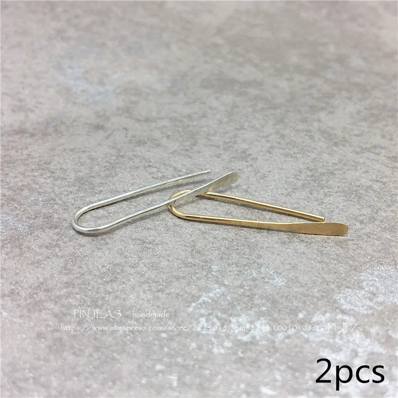 

2 pcs 2016 new fashion Tiny Earrings Ear Climber Wraps Bar tapered Minimalist Everyday Jewelry for women wholesale