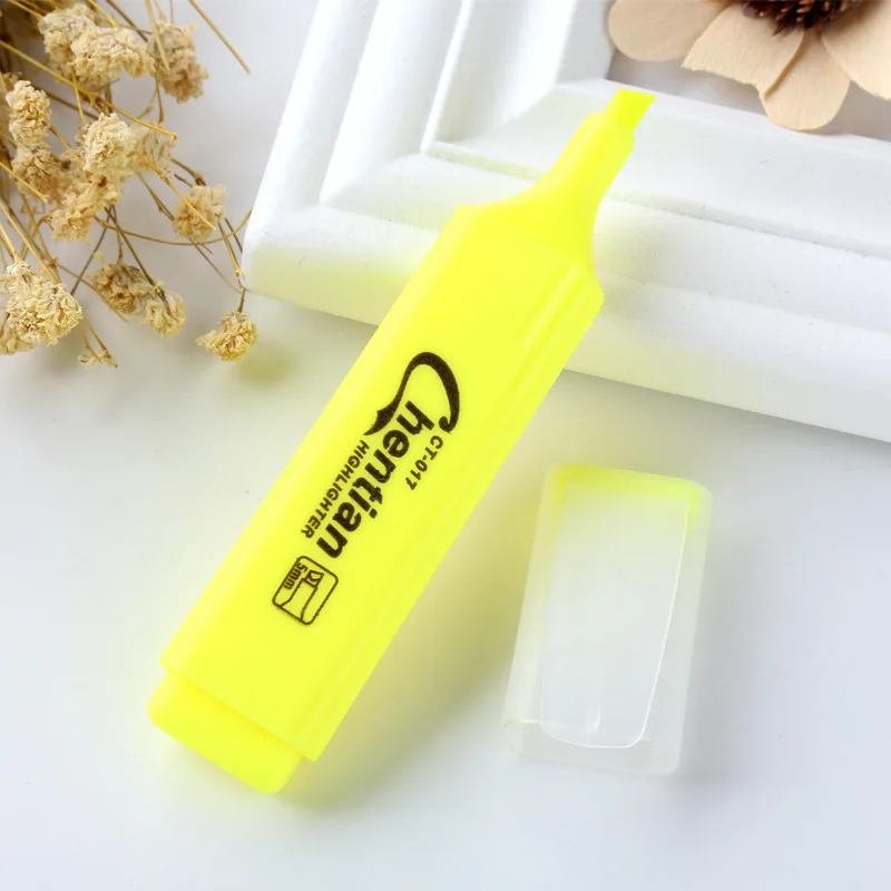 Coloffice Marker Pen Creative Candy Color Large Capacity Highlighter Student Prize Mark Graffiti Pen Children Stationery 1PC - Цвет: Цвет: желтый