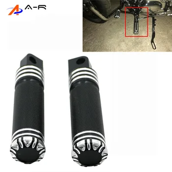 

2 Piece Motorcycle Footrest FootPegs Foot Pegs Pedals pads For Harley Sportster XL883 1200 Touring Road King Dyna Softail Custom