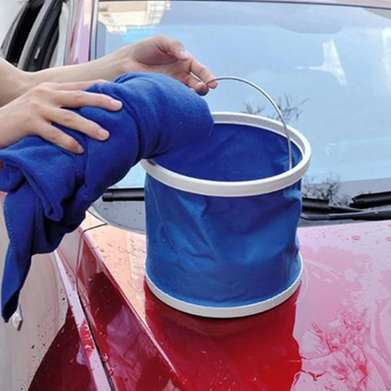New 1Pcs 9L Bucket Folding Bucket Car Wash Car Bucket Portable Fishing