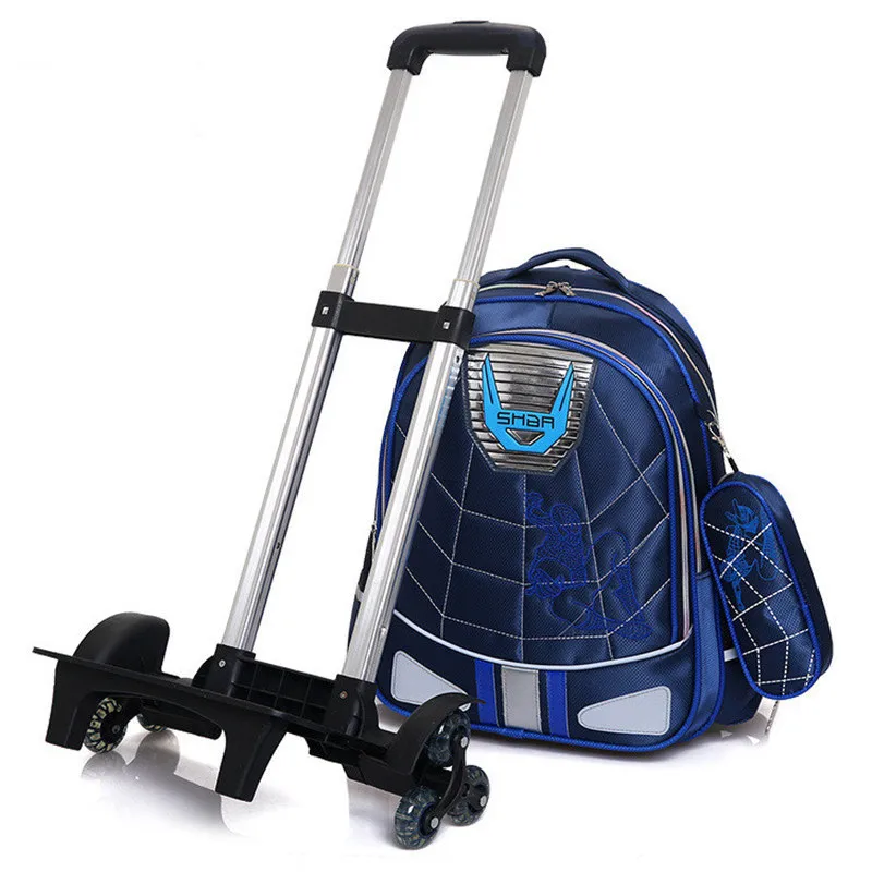 Водонепроницаемые сумки на колесиках для школьников, съемный рюкзак на колесиках для школьников, вместительные сумки для книг, дорожная сумка для багажа