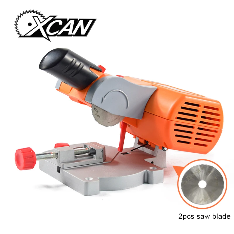XCAN Multifuncation mini table saw Bench Cut off Saw Steel Blade for cutting Metal Wood Plastic