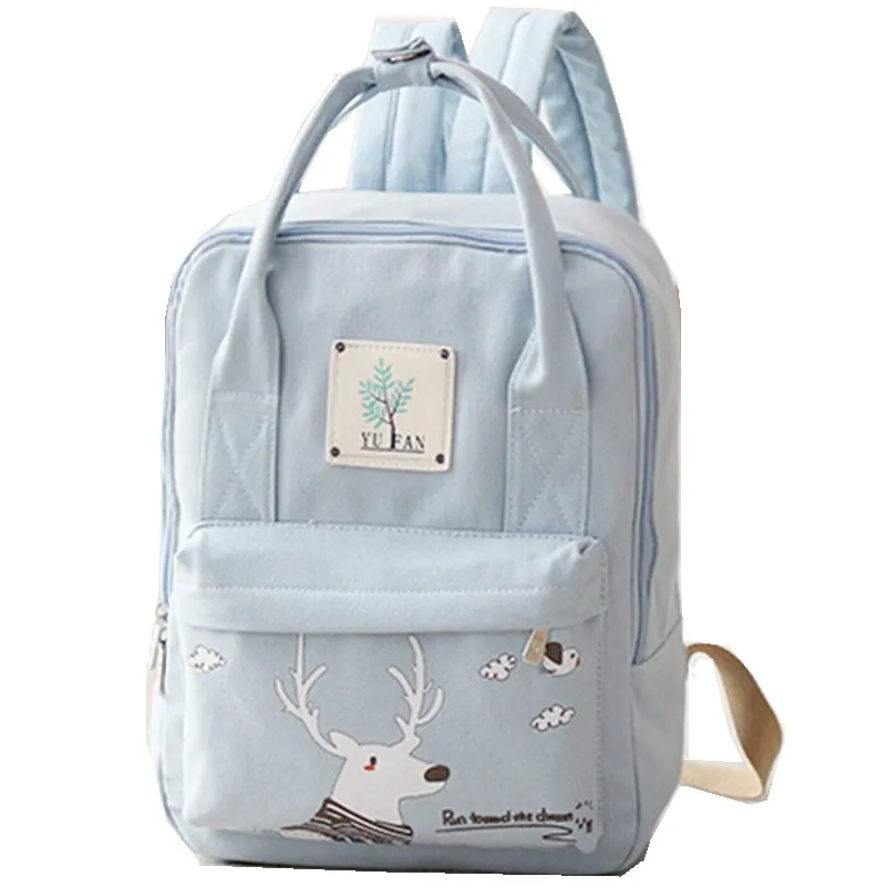 

Korean Style Canvas Printing Backpack Women Should School Bag for Teenagers Girls Travel Bags Bagpack Bolsas Mochilas Femininas