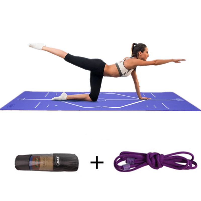 

New 10mm Unisex Beginners Balanced Guide Line Yoga Mats Practice Pads Non-Slip Lose Weight Exercise Fitness Gymnastics Mat