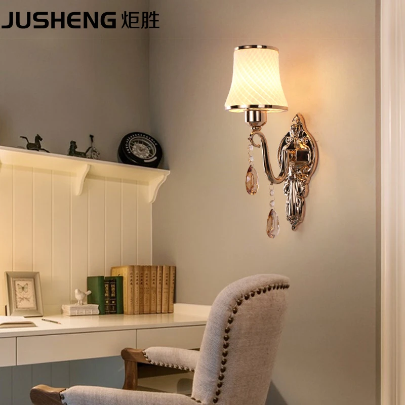 Simple modern bedroom bedside wall lamp European American style living room balcony lamp staircase aisle wall lamp