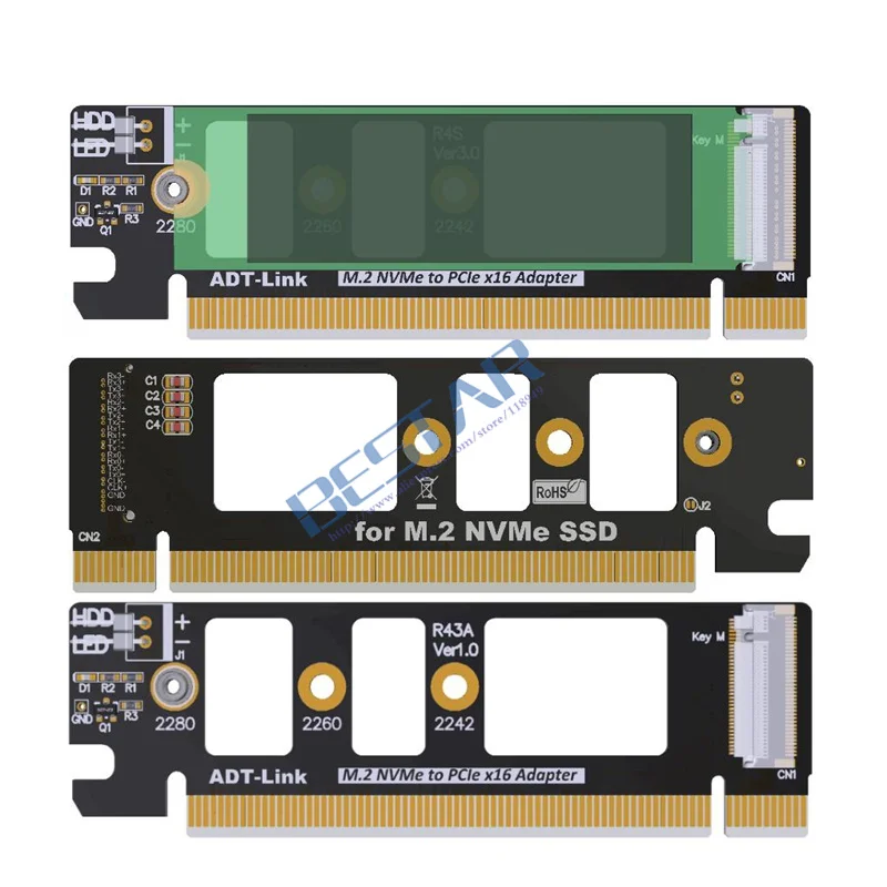 PCIe 3 0 16x к M.2 NVME SSD адаптер карта M ключ pci e x4 x16 riser PCI 32 Гбит/с|Компьютерные кабели и