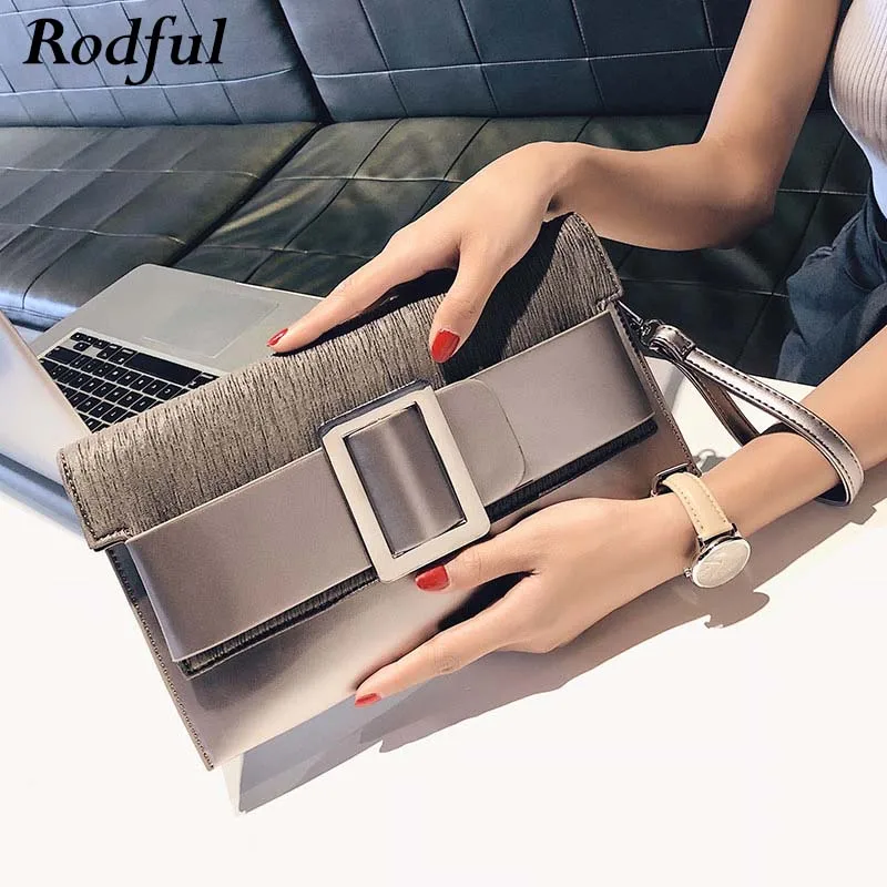 

Rodful leather clutch purse women ladies evening party clutch bag female 2019 small envelope shoulder messenger clutch bag women