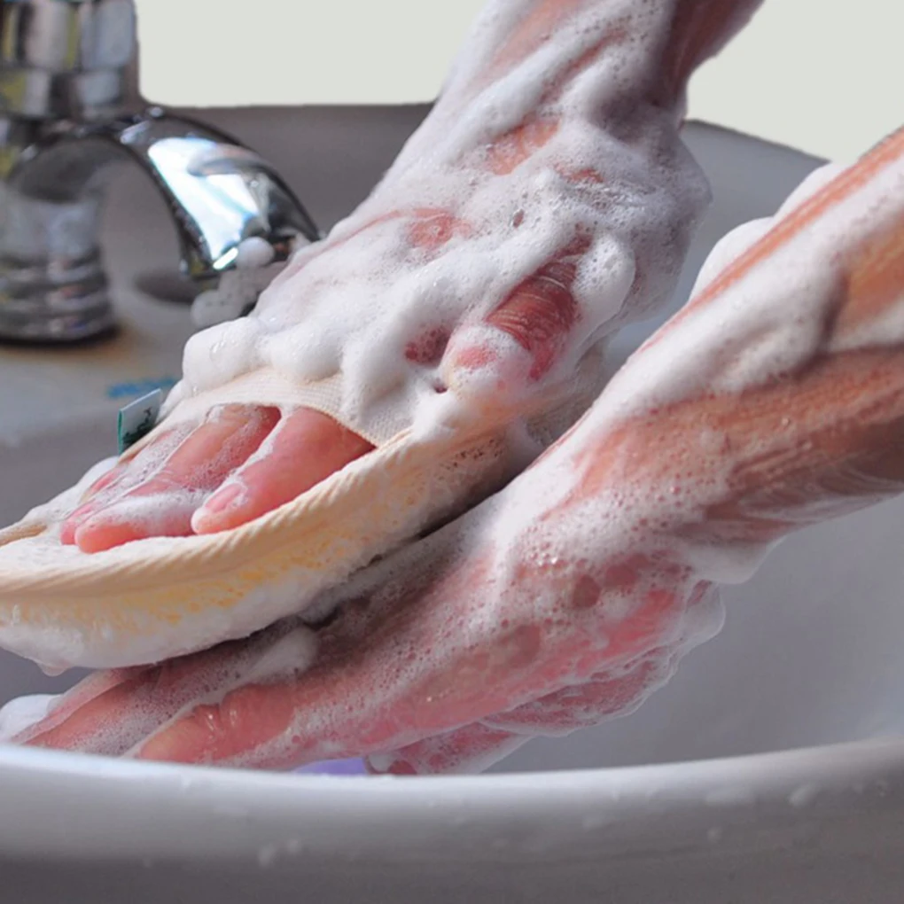1 шт. абсолютно новая Губка Из Натуральной Люфы Перчатки, ванна отшелушивает банное полотенце