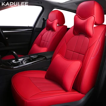

KADULEE leather car seat cover for PEUGEOT 206 207 301 307 408 407 308 308S 508 308SW 607 307CC 206CC 307SW 3008 2008 4008 auto