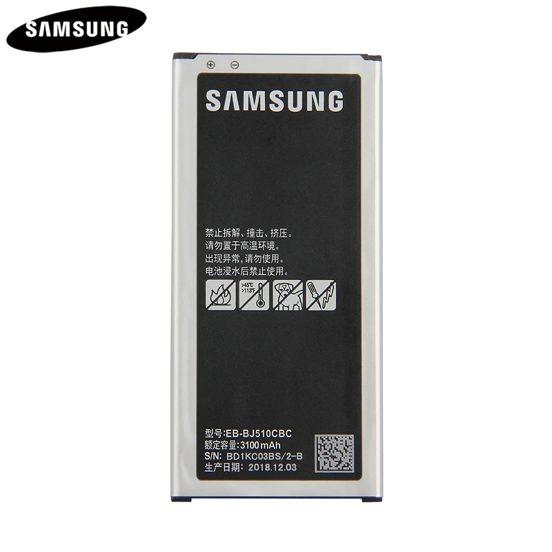 Сменный аккумулятор EB-BJ510CBE EB-BJ510CBC для samsung GALAXY J5 J5108 j5109 подлинные батареи 3100 мАч с NFC
