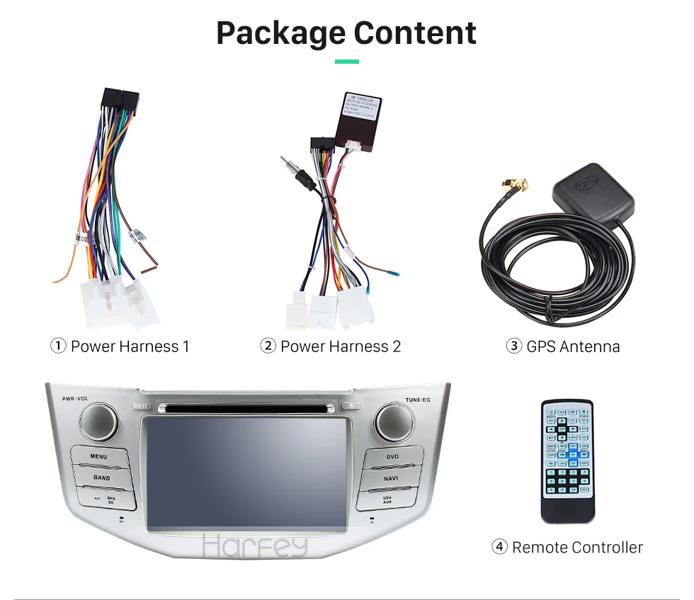 Harfey автомобиля 2DIN " DVD плеер HD Авто gps стерео Сенсорный экран для Lexus RX 300 330 350 400H 2003-2010 Поддержка Bluetooth USB