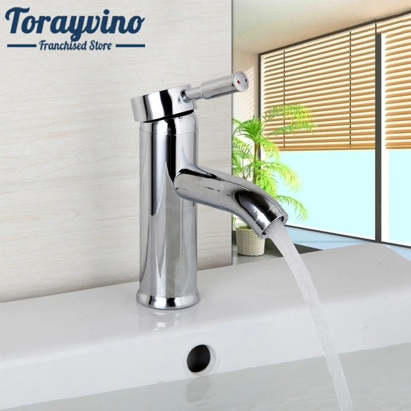 Torayvino кран для ванной комнаты torneira хромированный полированный смеситель на бортике с одной ручкой распылитель горячей и холодной воды смеситель для раковины
