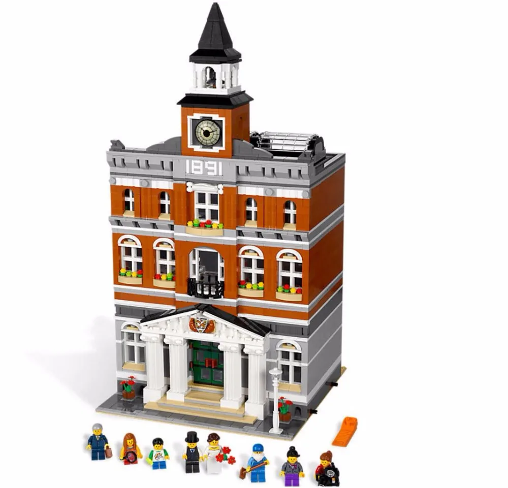 

15003 Creators series the city hall model Building Blocks set compatible 10224 classic house architecture toys