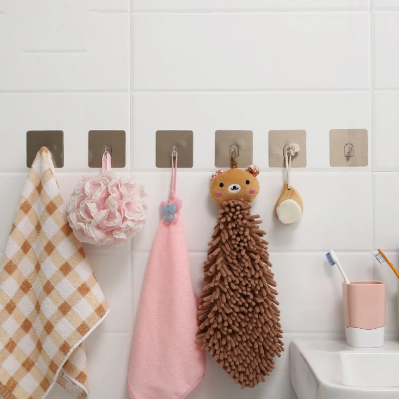 4pcs Bearing 5kg Reusable Removable Adhesive Multipurpose Hooks Seamless Nail Hook Holder For