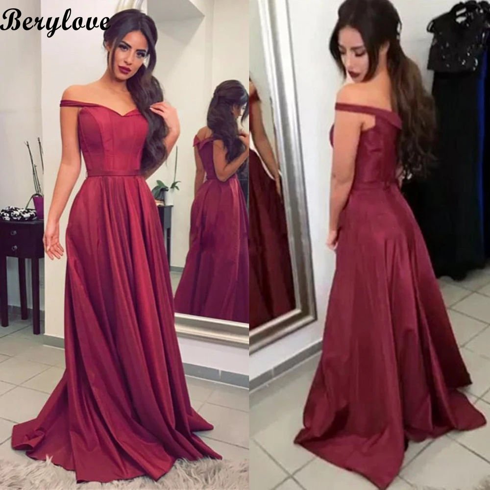 Aliexpress.com : Buy BeryLove Simple Burgundy Evening Dresses 2018 Long ...