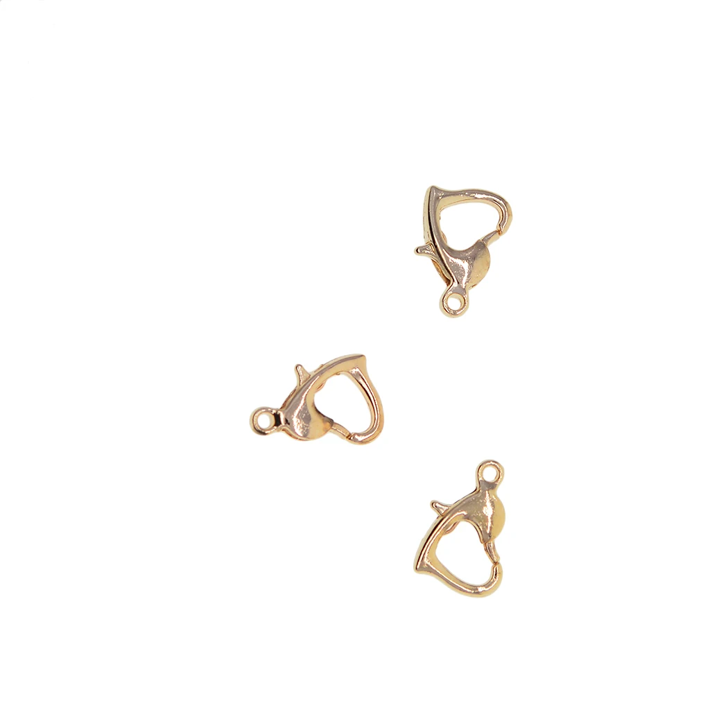 20 Pieces Novelty Heart Shaped Lobster Claw Clasps Fastener Hook For Necklace Bracelet Chain Jewelry Findings DIY Handmade Craft