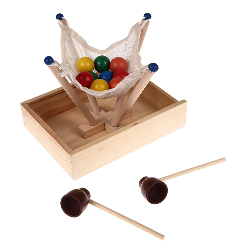 

Happy Ball Contest Game Block Toy Family Interaction Fun Blocks Board Montessori Wooden Educational Toy for Children Gift