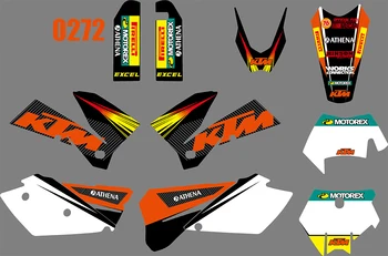 

0272 Motorcycle Team Graphic & Backgrounds Decal Stiker Kits for KTM EXC 2005 2006 2007