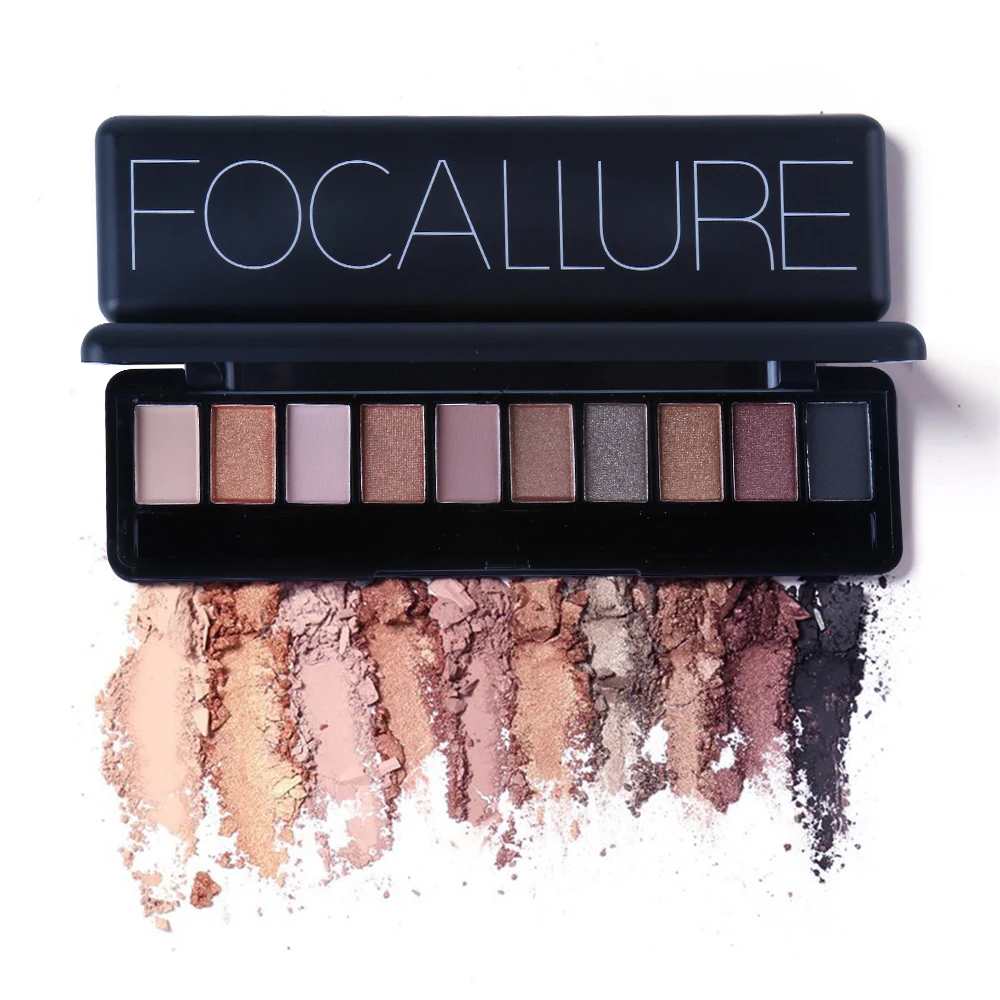

Focallure Natural Eye Makeup Ten Colors Eye Shadow Earth Color Eyeshadow Matte Eye Shadow Palette Make Up Glitter Eyeshadow