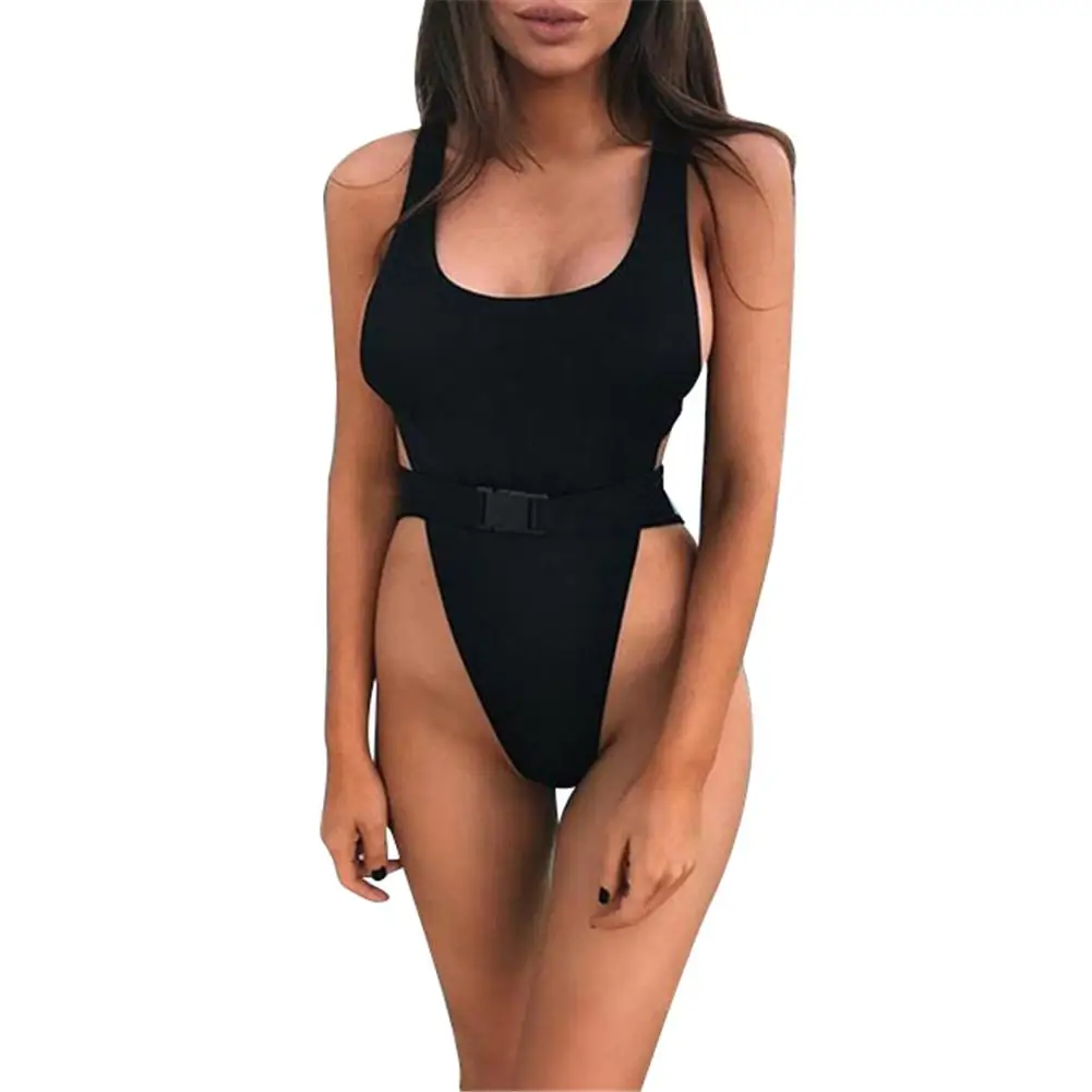 

Hot Selling Swimwear Women One-Piece Swimsuit Halter Bandage Bikini Push-up Padded Bra Bathing Swimwear Monokini Bathing Suit