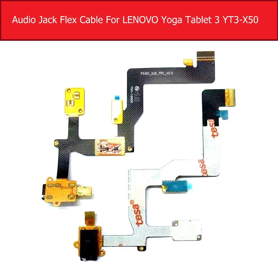 Baratos Cable flexible de Audio genuino para Lenovo YOGA TABLET 3 YT3 X50F YT3 X50M YT3 X50L auriculares Jack Flex ribbon piezas de repuesto