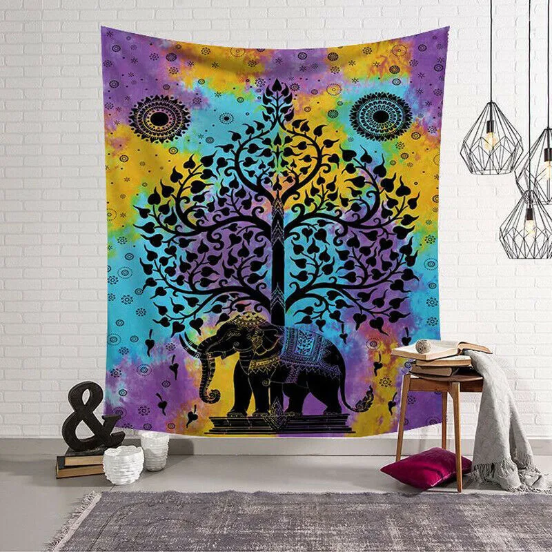 Гобелен настенный полиэстер Мандала шаблон одеяло домашний Декор коврик HW - Цвет: 3