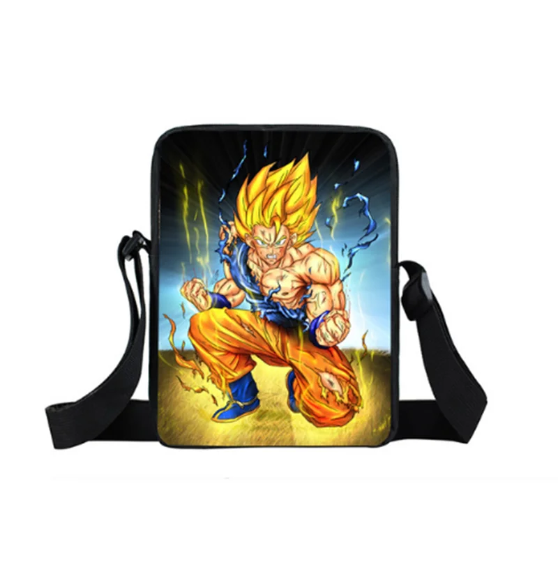 Аниме Dragon Ball маленькая сумка через плечо Goku дети мальчики девочки мессенджер, школьная сумка сумки на плечо для закусок дорожные сумки