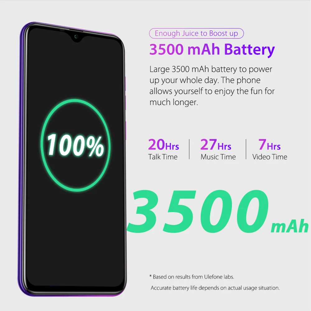 Смартфон Ulefone Note 7 1 ГБ ОЗУ 16 ГБМ ПЗУ 19:9 MT6580A четырехъядерный 6 дюймов экран капли