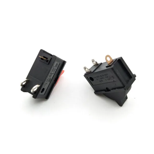 Interruptor basculante para secador de pelo, 5 uds. Ca 250V 10A SPDT 1NO 1NC 3 pines negro rojo, botón de Control de viento caliente Interruptor basculante para secador de pelo, 5 uds. Ca 250V 10A SPDT 1NO 1NC 3 pines negro rojo, botón de Control de viento caliente
