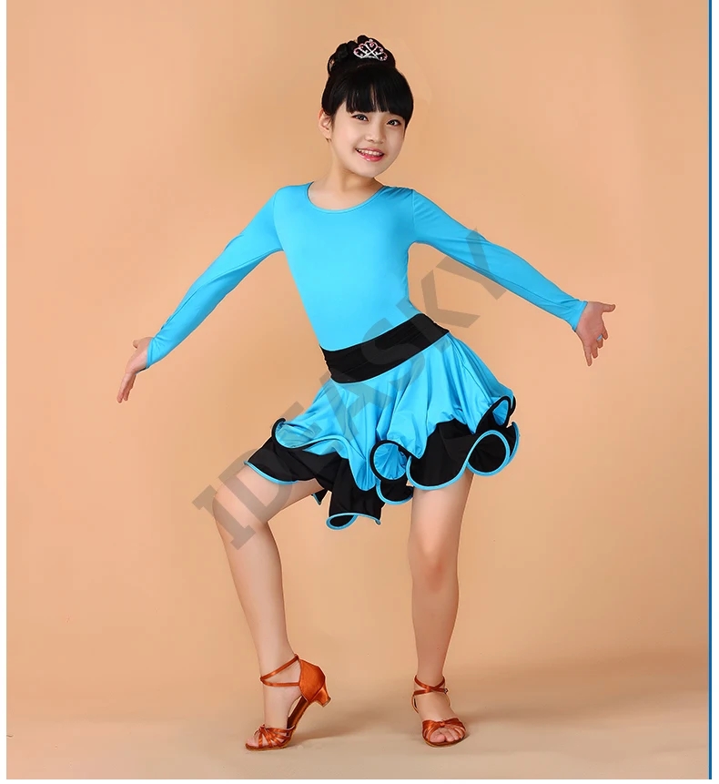 Латина для Бальных и латиноамериканских танцев платья детская одежда lange Балетная пачка для девушек для конкурс Сальса Самба карнавальные костюмы