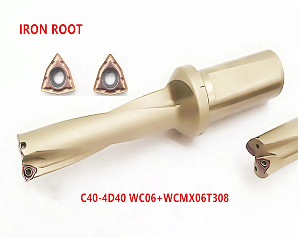 Индексируемая дрель New1P C40-4D40 WC06 U drill + 2P WCMX06T308-FZ 6115 вставка | Инструменты