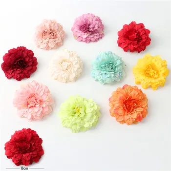 

New 5pcs artificial flower 8cm silk Gerbera flower head wedding party home decoration DIY wreath scrapbook gift box craft