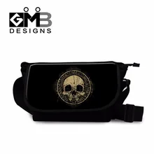 Dispalang креативный дизайн черный череп головы сумки-мессенджеры для подростков мальчиков повседневная сумка мужские холщовые Наплечные мини сумки винтажные сумки