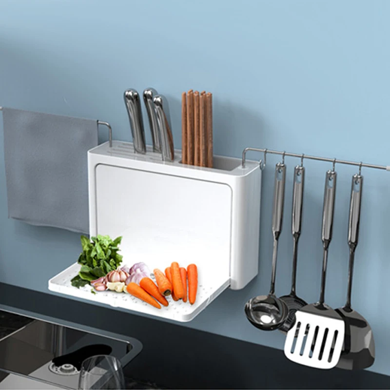  Cutlery Drainer with Easy-Drain Spout Kitchen Storage Organizer Fork Knife Holder Spoon Chopsticks  - 33038170199