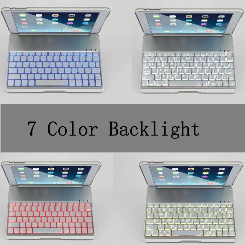 Bluetooth клавиатура планшет чехол с подставкой для Apple iPad Air 5 F8S 7 цветов подсветка ABS алюминиевый сплав ультратонкий дизайн