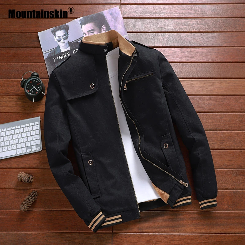 Mountainskin New Autumn Jackets Men Pilot Bomber Jacket Male Fashion Baseball Coats Slim Fit Coat Mens Brand Clothing 5XL SA692 Mountainskin New Autumn Jackets Men Pilot Bomber Jacket Male Fashion Baseball Coats Slim Fit Coat Mens Brand Clothing 5XL SA692